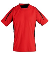 New Mens Sols 01638 Maracana Contrast performance T. Red/Black XL. T7548.