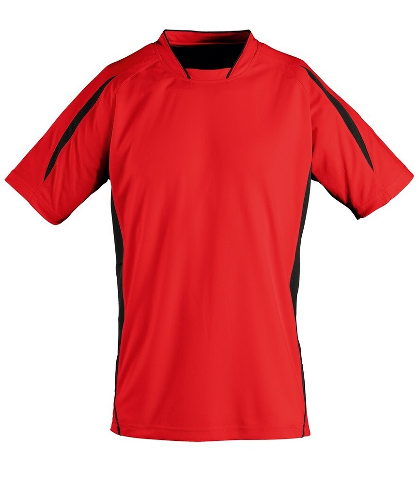 New Mens Sols 01638 Maracana Contrast performance T. Red/Black L. T7548.