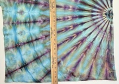 Handmade Ice Tie Dye Adult T-Shirt Unisex Size XL Blue Fan Folded Gildan Tee NEW