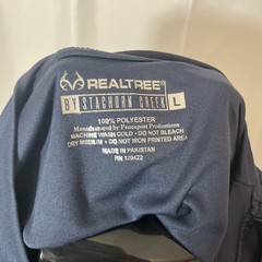 Realtree Mens Navy USA Poly Tee Large