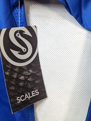 Scales mens Marlin Long Sleeve Shirt size 2XL Performance Tropical Fishing Blue
