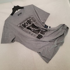Lucky Brand ACDC NO BULL Shirt Mens LARGE GRAY METAL CONCERT TOUR NWT