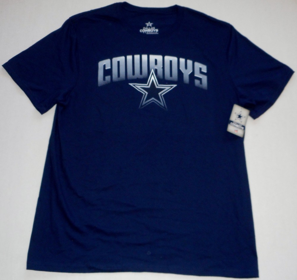 DALLAS COWBOYS AUTHENTIC APPAREL 100% COTTON S/S T SHIRT BLUE MENS M L XL 2X NWT