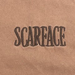 Scarface Shoe Palace Large T-Shirt Tee Brown Embroidered Pacino Montana Movie