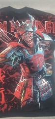 Iron Maiden tshirt All Over Print Eddie the Head Samurai Modern Boot Cut Tag