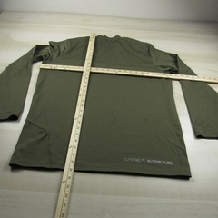 Under Armour Shirt Mens 2XL XXL Green Mock Cold Gear Fleece Long Sleeve