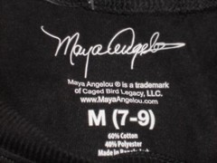 Maya Angelou Silhouette Tee-Shirt “Trying To Be Normal” Size Medium 7-9 NWT