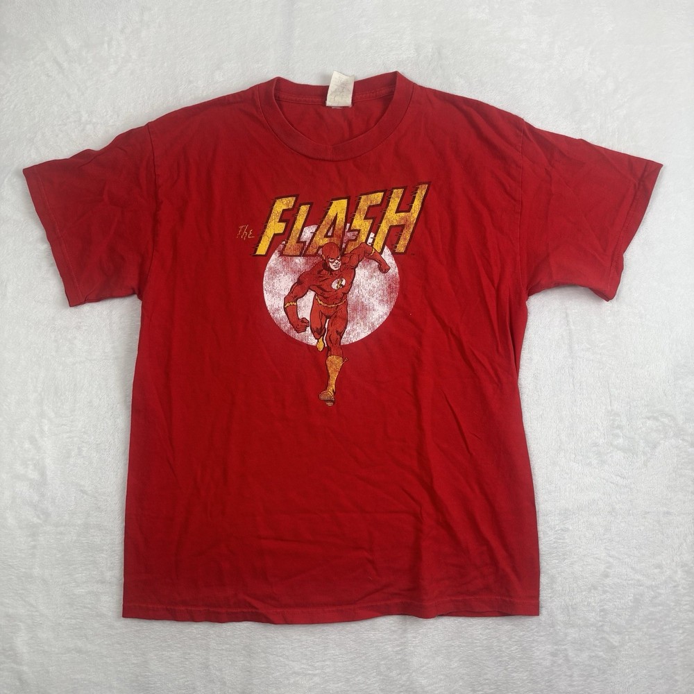 DC Comics The Flash Red Short Sleeve Graphic Shirt Men’s Medium