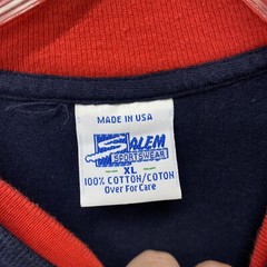Vtg Salem Sports Atlanta Braves Double Cuff Blue T Shirt 1994 Single Stitch XL