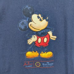 VTG The Disney Store T-Shirt Men’s L Navy Blue Mickey Mouse Made in USA 90s