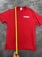 Loomstate Sheetz T-Shirt Mens Medium Double Sided Graphic Print Red Top 100 NEWW