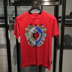New Fashion Hot Drill Sequin Rhinestones Trend Cotton Summer Luxury Men T-Shirt