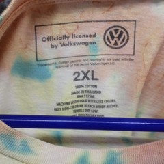 Volkswagen T-shirt Mens 2XL Tie Dye Official VW Bus Rare