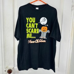 Vintage Halloween Pumpkin Sleepshirt “You can’t scare me…” Funny Joke OSFA Vtg