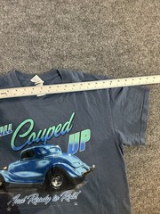 Gildan Heavy Cotton Men’s Gray Tagless Crew Neck Car Graphic T-Shirt Size M