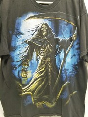Grim Reaper T Shirt See Pics For Measurements Big Print