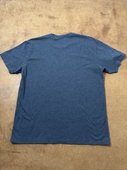 Ariat Men’s Short Sleeve Graphic Tee Blue Sz L Bull Skull Cowboy Western Rodeo