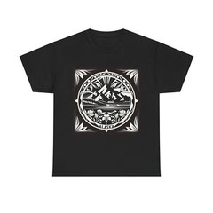 Unisex Adult T Shirt Vintage Style Art Deco Alaska Design Travel Gift Nature Tee