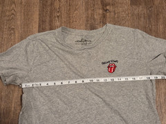 The Rolling Stones Embroidered Tongue Logo Gray Tee Shirt GU Vintage Style XL