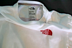 The North Face Long Sleeve T-Shirt Men’s Medium White Red Logo Graphic Tee