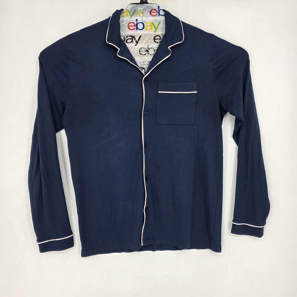 Tommy John Shirt Mens Small Blue Pullover Long Sleeve Soft Top Lounge