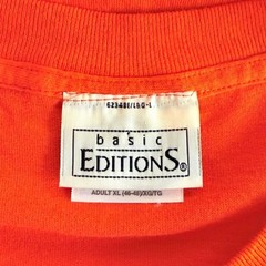 VTG Basic Editions Orange Halloween T-shirt XL Teddy Bear Jack O Lantern Pumpkin