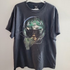 Vintage Y2K Avirex Fighter Pilot T-Shirt Men Size XL Black