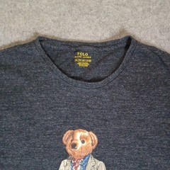 Polo Ralph Lauren Polar Bear T Shirt Mens XXL Charcoal Gray Graphic Logo