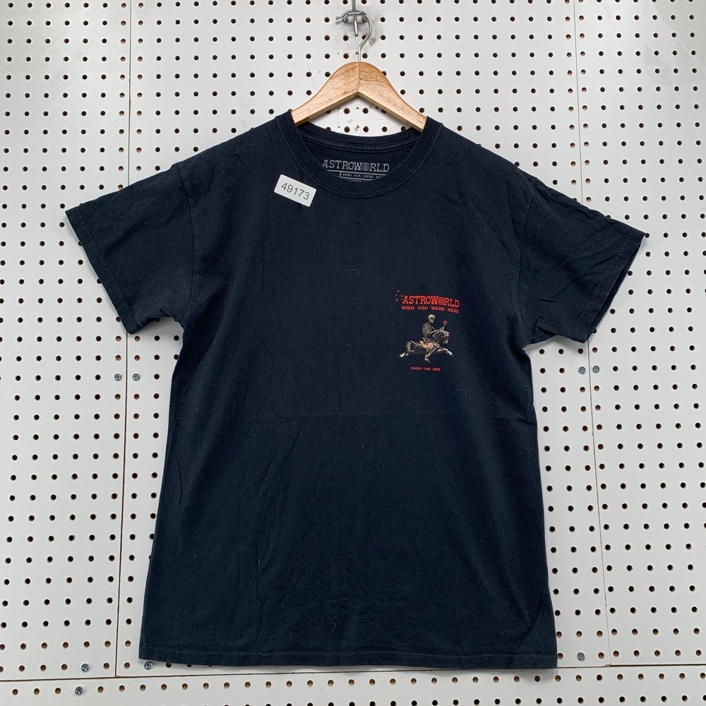 Travis Scott Astroworld T Shirt Mens Medium Black 2010s Wish You Were Here Tour