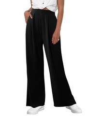 Wide Leg Pants Woman Ladies Casual Loose Cozy Palazzo Pants Comfy High Waiste…