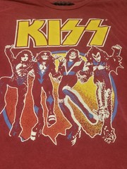 Used Worn Mens Kiss Greatest Hits Graphic Tshirt Size L (42 – 44) Red Kiss Shirt