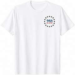 250 USA Flag Stars Pocket 250th Anniversary Men WomenT Shirt