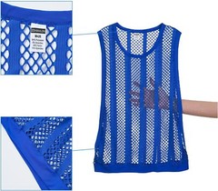 Zonbailon Mens Mesh Tank Fishnet Striped Sleeveless See Thru Muscle Undershirts