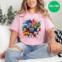 World Soccer 2026 Shirt, 2026 Cup USA Canada Mexico Adults Tshirt,Soccer Fan Tee