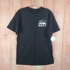 Neff Forever Fresh T Shirt Mens M Black Mountain Graphic Print Cotton Streetwear