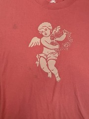 Nike SB Loose Fit Cherub Angel Graphic T-Shirt Red Pink Size Small DJ1218-603
