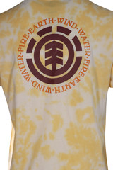 Element Men’s T-Shirt Yellow Tie-Dye Four Elements Solid Graphic S/S (S13)