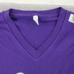 Only Elephants Should Wear Ivory Adult T-Shirt Size Medium Purple V-Neck NEW