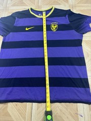 Nike Kobe Bryant Mambacurial Soccer Shirt Jersey Men XXL Purple Yellow Striped