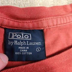 Vintage Polo Ralph Lauren Shirt Men Large 90s Y2K Spellout Red Single Stitch