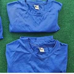 Lot of 6 Blue Performance T-Shirts Lot – Athletic Gym Bulk Sizes S M XL