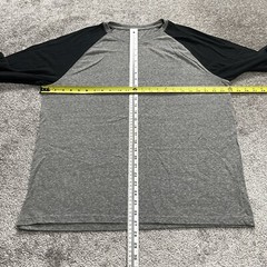 BCG Shirt Mens XL Gray Raglan Colorblock Baseball Tee Soft Casual Adult Lounge