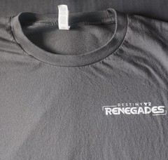 Destiny 2 Renegades Shirt Mens Large Gray Dev Team Crew Promo Video Game Tee