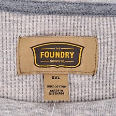 The Foundry Supply Co Thermal Shirt Mens 5XL 100% Cotton Oatmeal Waffle Knit