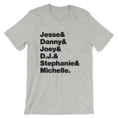 Full House T-Shirt. Black, White, Gray or Red Soft Cotton TV Show Tee