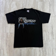 T-America Tim McGraw Everywhere Double-Sided Tour Dates Black Cotton Tee L