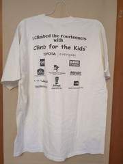 Climb For The Kids Climbing Colorado 14ers Charity Event Vintage T-Shirt Size XL