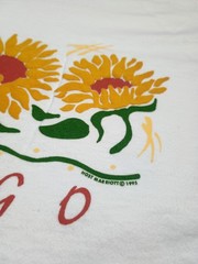 Vintage 90s San Diego Sunflowers T-Shirt Size Large Single Stitch White