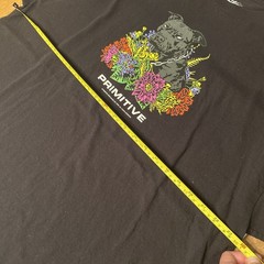 Primitive T-Shirt Men’s 2XXL Reflective Putbull In Flowers Black Short Sleeve-T