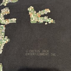 Cactus Jack Travis Scott Motherboard Playstation Logo T-Shirt Black Mens Small